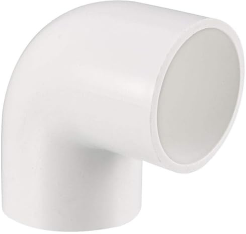 TOP-VIGOR 5 conectores de acoplamiento de codo de PVC de 40 mm deslizantes de 90 grados, conector de enchufe deslizante de tubería de agua para conexión de esquina de tubería de PVC, color blanco