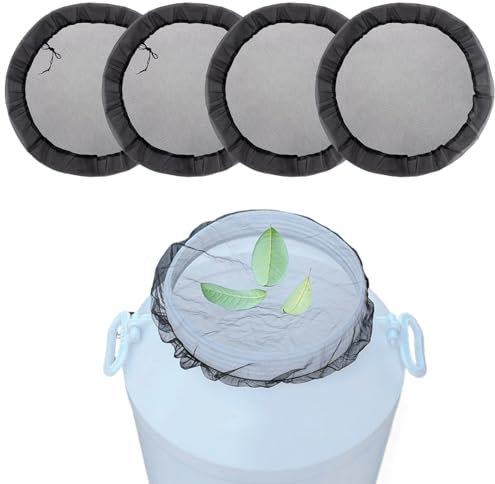 Jcasbdn Schermo della Botte di Pioggia 4 Pezzi 14 Pollici e 37 Poliestere Botti di Pioggia Copertura per Acqua piovana Collezione del barile di Prevenire Foglie e detriti Accessori per Botte di piogg