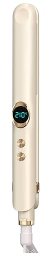 Eachans Hair Straightener, Travel Flat Iron Anti-Scald - Mini Ceramic Hair Straightener with 1.7 m Power Cord, 150°C-200°C Multiple Heat Settings, Travel Size (White)