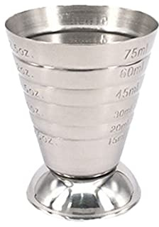 Tasse à mesurer en acier inoxydable, tasse à mesurer en acier inoxydable Cocktail Jigger liquide Mini verre shot expresso jusqu' 2, 5 oz 75 ml 1 pièce, 75 ml