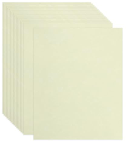 sourcing map 20 Sheets Parchment Paper 8.5 x 11 Inch Vintage Cardstock 180 GSM Parchment Printer Paper Sheet for Invitations DIY Cards Menus Certificates Crafts Drawing(Milky White)