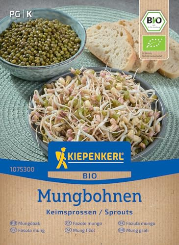 Kiepenkerl BIO Keimsprossen-Saat Mungbohnensamen 1075300, Keimsprossensaat | Frischer nussartiger Geschmack, für Sprossen