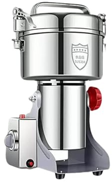 Mushuo Electric Grain Grinder Spice Grain Mill 35000RPM High Speedy Grinding Stainless Steel 5min Timer Mill for Spices/Nuts/Coffee (1000g)