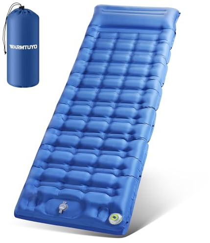 WARMTUYO Materassino Campeggio, con Pompa Elettrica, 12CM Extra Spessore Materassino Gonfiabile, Tappetino Campeggio Ultraleggero, per Tenda, Spiaggia, Viaggi, Trekking, Ciclismo, Escursionismo