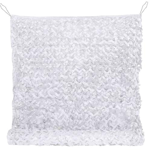 Red de Camuflaje Militar Blanca para Protección Solar Toldo Red Caza para Acampar Al Aire Libre, Caza, Decoración, Jardín Cubierta Coche Sombra Camuflaje Protección(Blanca,5 x 15 m)