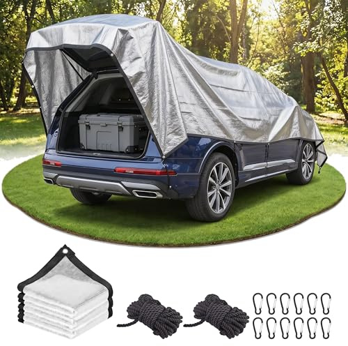 Sonnenschutznetz, 3x4m, Aluminium, 80% UV-Schutz, für Auto und Camping