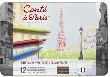 Contè À Paris - Scatola Metallo 12 Matite Pastello