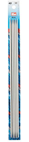 Prym Strumpfstricknadeln ALU 30 cm 4,00 mm grau Strumpfstricknadel, Aluminium, 4 mm, 4,0 mm