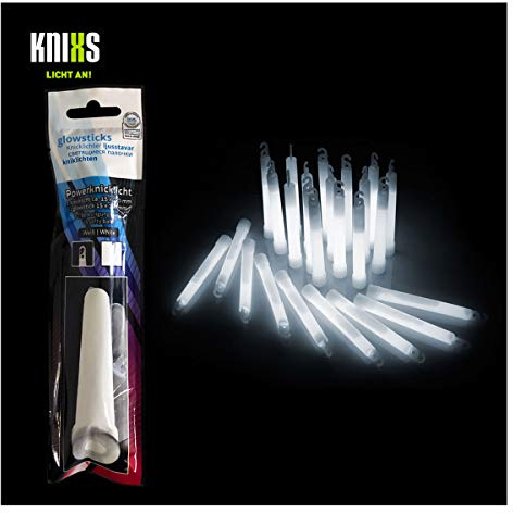 KNIXS - 50x Power Knicklichter, seit 15 Jahren in Profiqualität, Glowsticks 150 x 15 mm - Leuchtstäbe - 6-Farb-Mix oder einfarbig Leuchtend