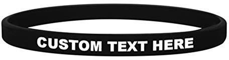 GOGO 100 Pezzi Braccialetti in Silicone Personalizzati, Braccialetto Personalizzati Inspirational Elastico, Bracciale Silicone Sottile