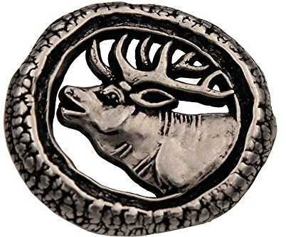 silber antik Knöpfe Metall Ösenknöpfe Hirsch Trachtenknöpfe Trachtenjacke 15mm, 20mm o. 25mm (6 Stück) (15mm)