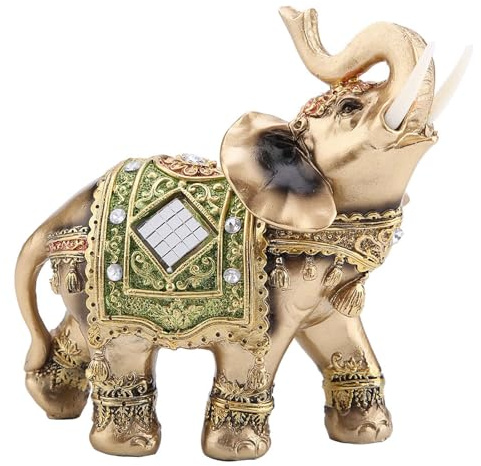 HERCHR Estatuas De Riqueza Feng Shui Elefante, Elefante Decorativo La Artesanía El Estatua De Elefante Adornos De Escritorio