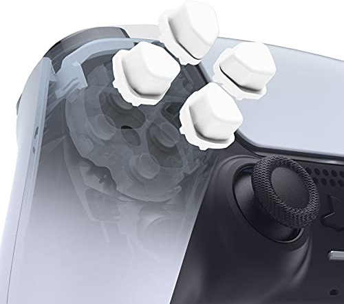 eXtremeRate Boutons D-Pad de Remplacement pour ps5 Manette, Boutons D-Pad Divis pour ps4 Slim/Pro Manette, Blanc