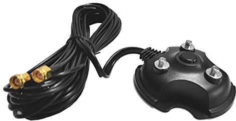 H00CS WLAN Antennenkabel 3X SMA Verlängerungskabel 3m – SMA Stecker auf SMA Buchse, Magnetfuß, Signalverstärkung für PCIe WiFi Karten, Wireless Router, FPV, LTE, 5G, 4G, Hotspot, Netzwerkgeräte