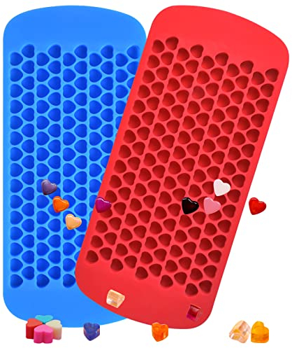 NATUCE 2 Piezas Bandejas de Hielo de Silicona 160 Bandejas para Cubitos de Hielo Sin BPA Cubitera Hielo Moldes Moldes Cubitos de Hielo para Hacer Hielo Picado y Dulces, para Bares, Whisky, Cerveza