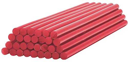 EKKJNQ Heißklebestifte, 30 Stück Bunte Heißklebestifte Heißklebestifte DIY Bastelklebestifte 7 x 200, 11x200 mm für Heißklebepistole (Großes Rot 11mm)