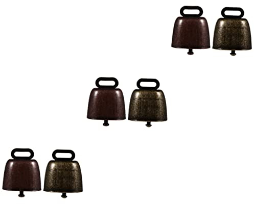 BCOATH 6stücke Vintage Haustierglocken Für Kühe Und Schafe Langlebige Und Praktische Metallglocken Als Verlustschutz Und Training Für Haustiere Und Grünbronze