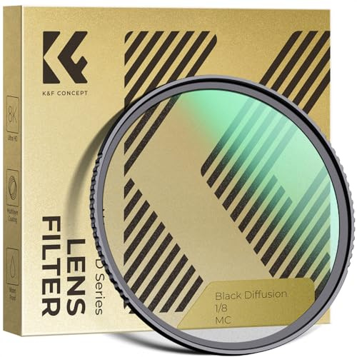 K&F CONCEPT 55mm Filter Black-Mist 1/8 Filter für Portraitfotografie | Cineastischer Look und Dreamy,Optisches Glas, Nano-Beschichtung,Nano-Dazzle, FE501