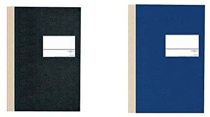 Pagna 14212-04 Geschäftsbuch PNA CLASSICA A4 Papiereinband, schwarz & Pagna 14212-02 Geschäftsbuch PNA CLASSICA A4 Papiereinband mit Leinenstruktur, Geweberücken 96 Blatt, kariert, blau