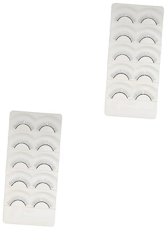 FRCOLOR 10 Paar Falsche Wimpern Weiche Leichte Gefälschte Wimpern Handgefertigte zubehör Liefert Zeug Üben Magnetisch Ballaststoff Klebstoff