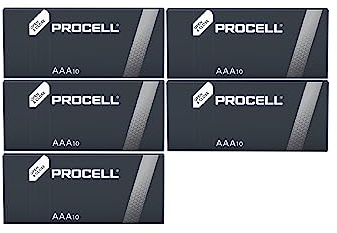 50X Mini Stilo Duracell Procell AAA (5 Blister Da 10 Batterie) 50 Pile (LR03/MINI STILO/MICRO)