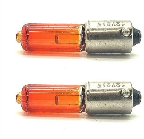 LiteSync HLG-HY21W-Ax2 Halogen Bulbs 2 x 12V BAX9S 435 21W Amber Orange Yellow Indicator Superior Illumination Highly Efficient