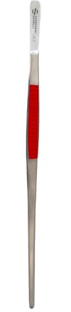 Ambrogio Sanelli Pince de cuisine professionnelle en acier inoxydable avec inserts en silicone rouge pour viande crue, durable, lavable au lave-vaisselle, HACCP prêt, 30 cm