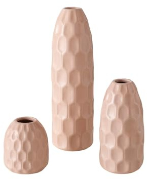 Boltze Vase Simona (Gefäß in Beige 3-teilig, Matt, aus lackiertem Glas) 2028662