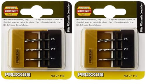 PROXXON 27116 Vollhartmetall - Schaftfräser - Satz, 3 - teiliger Satz (Packung mit 2)