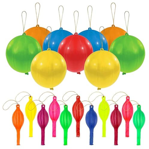 G4GADGET 30x Punch Balloons for Kids – 12 Inch Party Bag Fillers – Assorted Colours – Thick & Strong Latex – Ideal for Party Bags, Games & Celebrations