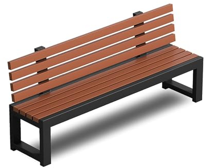DAVBIR Gartenbank, Parkbank Massivholz, Stabile Parkbank, Wetterfest, Gartenbank Holz wetterfest, Holzbank Gartenmöbel für Balkon, Terrasse & Garten(Size:120 * 85 * 40cm/39 * 33 * 16in)