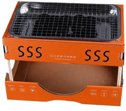 Besreey Barbecue au charbon de bois portable pour le camping, petit barbecue au charbon de bois,Barbecue de table compact pour 1 à 3 personnes - Barbecue de table pliable pour aliments de cuisine