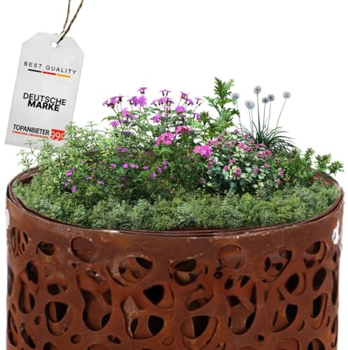 TOPANBIETER 999 - Rasenkante Metall - 480 cm x 20 cm - Flexible Beetbegrenzung Beeteinfassung - dekorative Raseneinfassung - aufgerollt - witterungsbeständig Rasenkanten Beetumrandung