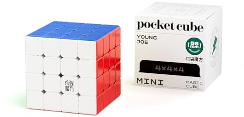 Yealvin Pocket-Serie Mini-Magnetischer Zauberwürfel Speed Cube für Kinder - Puzzlespiele und Denksportaufgaben Kollektion Enlightenment Cube (4×4 Magnetischer Zauberwürfel)