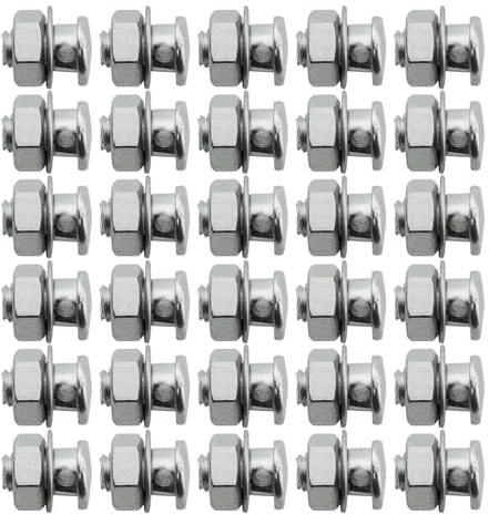 Ronyme 30 Pieces Brake Cable Regulator Clamp,Lock Screw Bolt,for Throttle Choke Cables,Cable Anchor Bolt Locking Screw for, 13MM