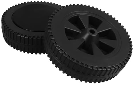 SOIMISS 2 Ruote Girevoli Per Carrello Griglia Da 7 Pollici in Plastica Durevoli, Resistenti Al Calore e All’usura, Facili Da Installare Per Barbecue e Attrezzature Esterne, Set Da 2 Con Coperture Nere