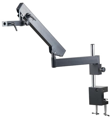 Microscope Accessories Kit Microscope Table Stand Heavy Duty Boom Metal Table Articulating Stand 76mm Holder Universal Large Tripod for Industrial Stereo Microsocpe Microscope Slides(Type-B)