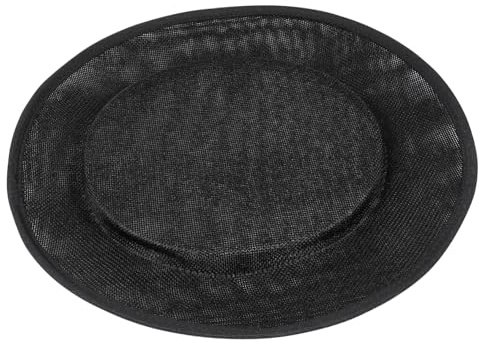 FRCOLOR Sinamay Hutbasis Rund Cocktail Fascinator Basis Schwarzer Leichter Hutboden Für Damen Millinery Diy Basteln Vielseitige Kopfbedeckung Zubehör Geeignet Für Haaraccessoires Und Kostü