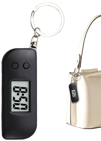 Keychain Watch Digital, Glow-in-The-Dark Pocket Watch Keyring with LED Display for Travel, Electronic Clock Keychain for Men Women Teens Boys Girls Family Son Daughter Friends Athletes