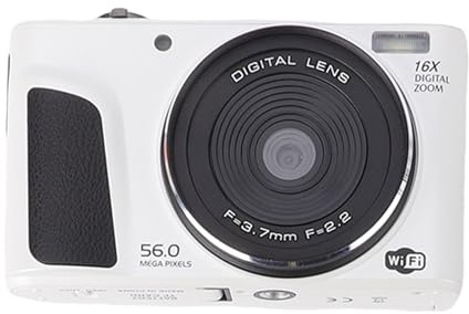 Jectse Appareil Photo Numérique 56MP 4K, Caméscope Vidéo Selfie à Zoom Optique 16X, Vidéo Full HD 1080P, Caméra de LCD 2,88 Pouces, Appareil Photo Portable pour Photographie de Voyage