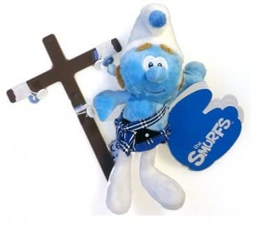 cavernedesjouets Marionnette a Fil pour schtroumpf Ecossais en Peluche 23 cm - Accessoire Theatre Enfant - Jouet + 1 Carte Animal