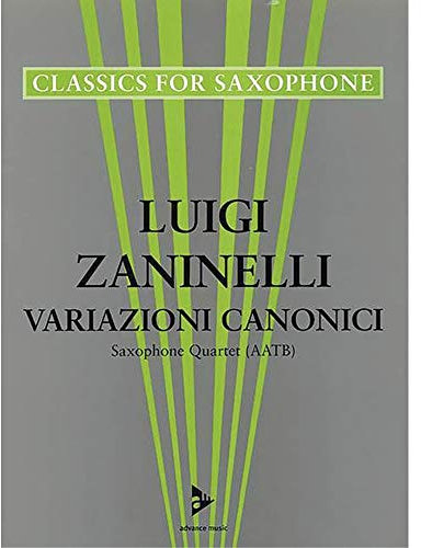 Variazioni Canonici: Thema und fünf Variationen. 4 Saxophone (AATBar). Partitur und Stimmen. (Classics for Saxophone)