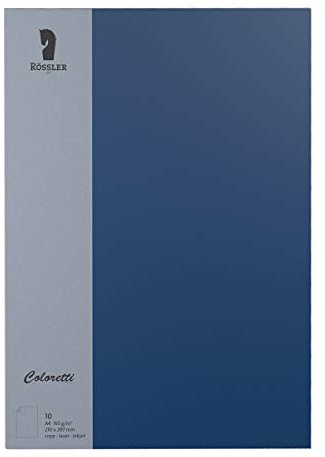 Rössler 220726590 - Coloretti Briefbogen A4, 165g, 10 Blatt, Jeans