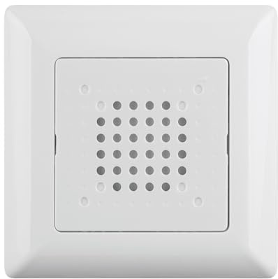 Grothe Unterputz Läutewerk Türklingel, bis 80 dB, für 50x50 Schalterprogramme, inkl. Montageblech & Rahmen, 8–12V AC, UP-LTW 120 Weiß (klassischer Klang & langlebiger Dauerbetrieb)
