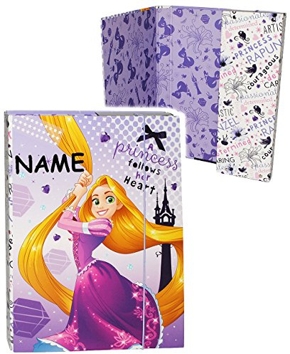 alles-meine.de GmbH Heftbox/Ordner A4 - Rapunzel - neu verföhnt - incl. Name - für Hefte, Zettel und Mappen - Mappe Ordnermappe/Ordnungsmappe Hefter - A 4 - Kinder Mädche..