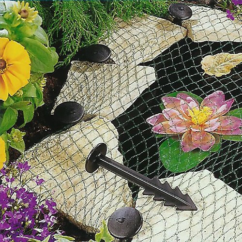 Pond Cover Net - Garden Koi Fish Pond Pool Netting Heron Fox Protector + Pegs (2 x 3m)