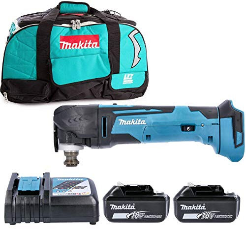 Makita DTM51Z 18v Multi-Tool Keyless + 2 x 5Ah Batteries, Charger & LXT400 Bag