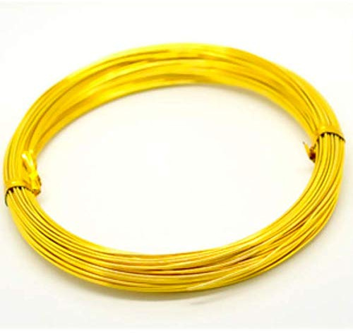 Schmuckdraht 20m 1mm Alumiminum goldfarben Aludraht Aluminiumdraht Biegedraht