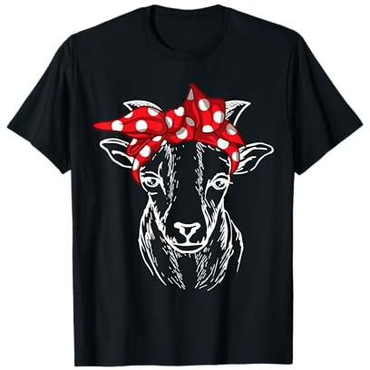 Damen Goats Bandana Tierliebhaber T-Shirt