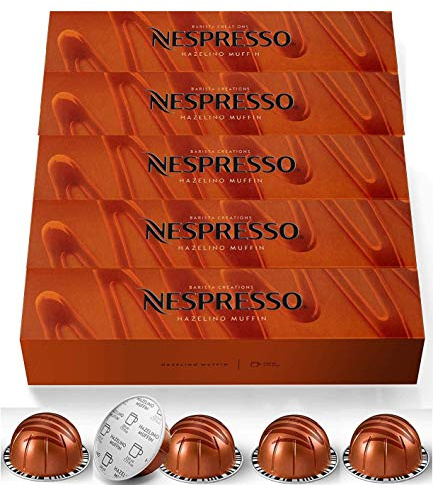 Nespresso VertuoLine Lot de 50 capsules pour muffin Hazelino